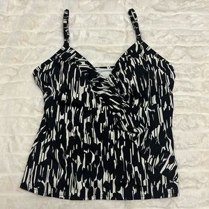 Black and White Bathing Suit Top
